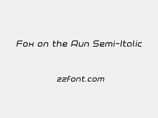 Fox on the Run Semi-Italic