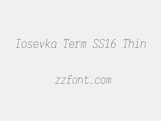 Iosevka Term SS16 Thin