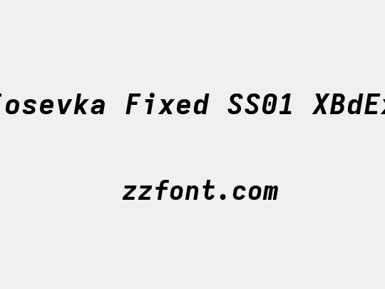 Iosevka Fixed SS01 XBdEx