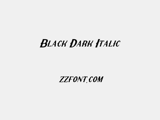 Black Dark Italic