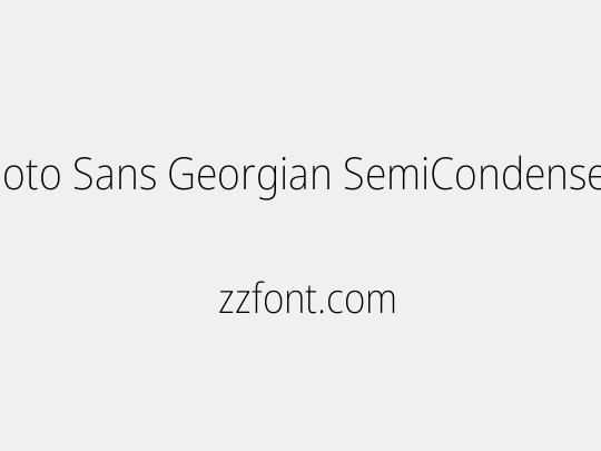 Noto Sans Georgian SemiCondensed ExtraLight