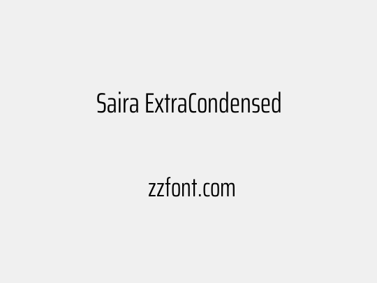 Saira ExtraCondensed