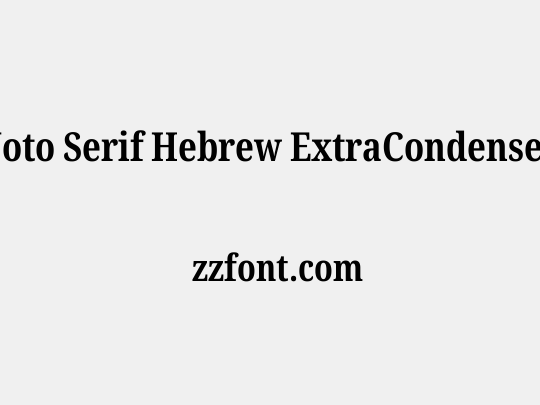 Noto Serif Hebrew ExtraCondensed