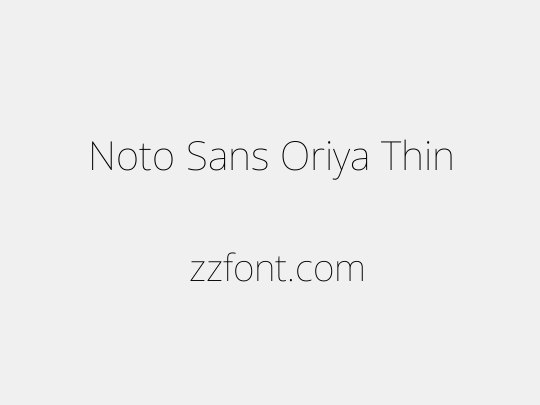 Noto Sans Oriya Thin