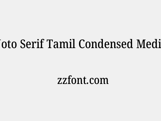 Noto Serif Tamil Condensed Medium