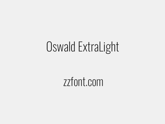 Oswald ExtraLight