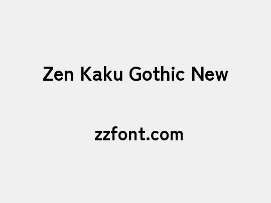 Zen Kaku Gothic New