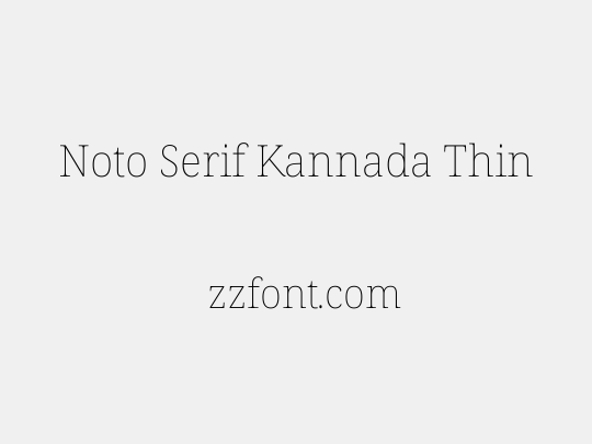 Noto Serif Kannada Thin