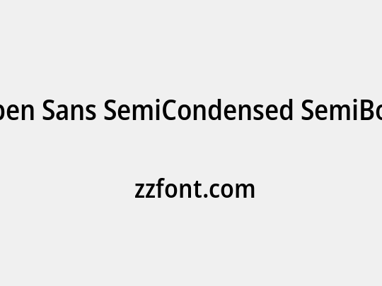 Open Sans SemiCondensed SemiBold