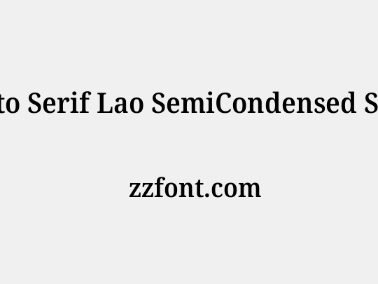 Noto Serif Lao SemiCondensed SemiBold