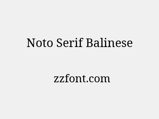 Noto Serif Balinese