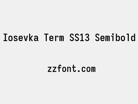 Iosevka Term SS13 Semibold