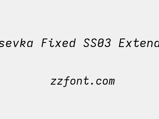 Iosevka Fixed SS03 Extended