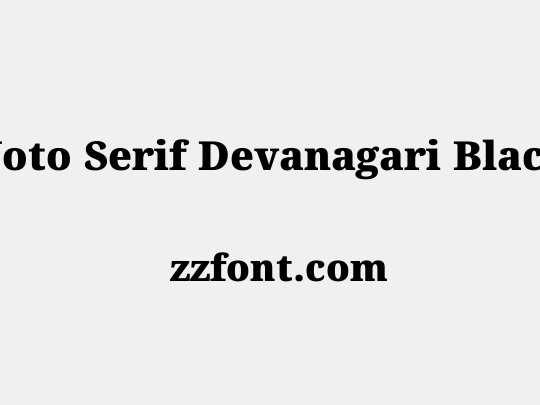 Noto Serif Devanagari Black