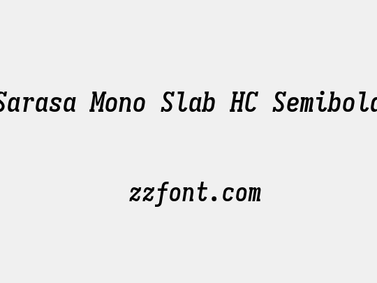 Sarasa Mono Slab HC Semibold