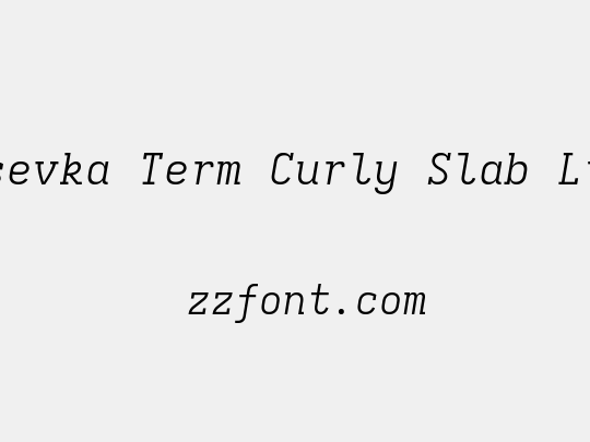 Iosevka Term Curly Slab LtEx