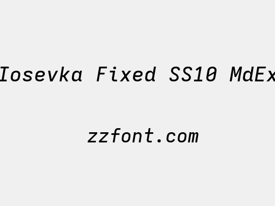 Iosevka Fixed SS10 MdEx