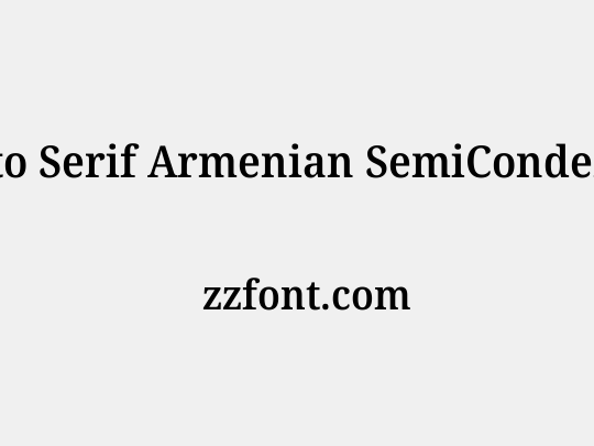 Noto Serif Armenian SemiCondensed SemiBold