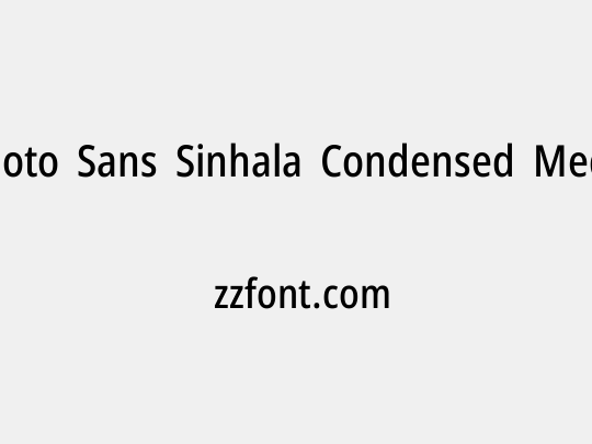 Noto Sans Sinhala Condensed Medium