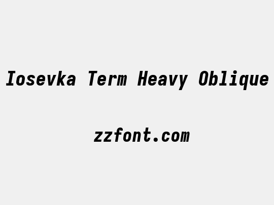 Iosevka Term Heavy Oblique