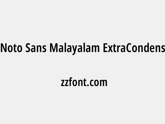 Noto Sans Malayalam ExtraCondensed SemiBold