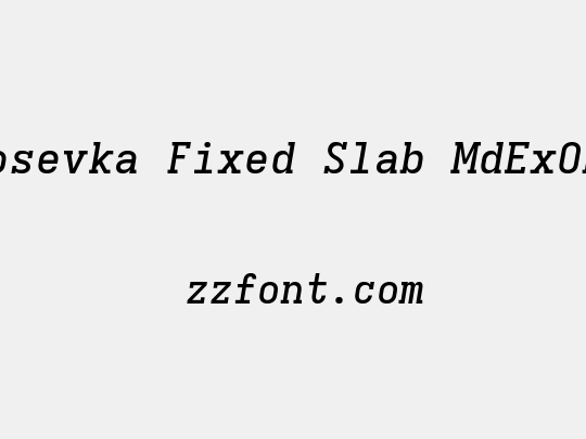 Iosevka Fixed Slab MdExObl