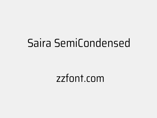 Saira SemiCondensed