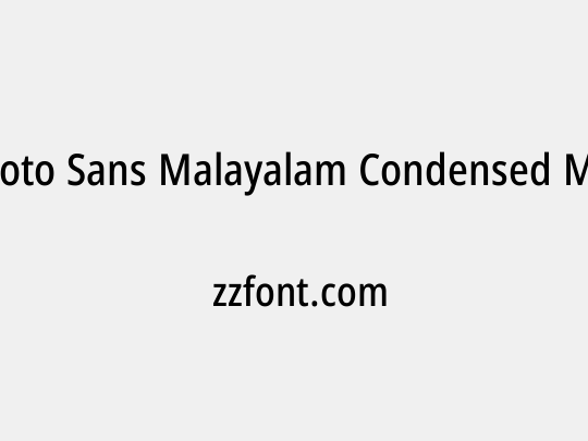 Noto Sans Malayalam Condensed Medium