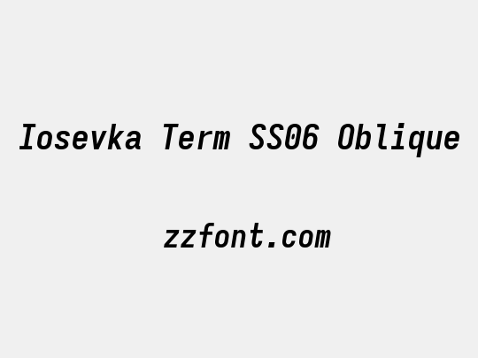 Iosevka Term SS06 Oblique