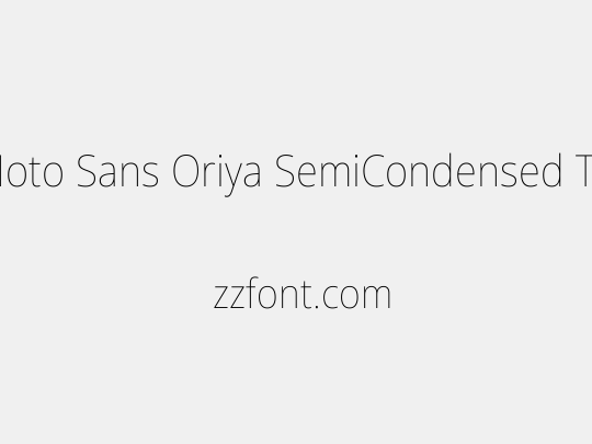 Noto Sans Oriya SemiCondensed Thin