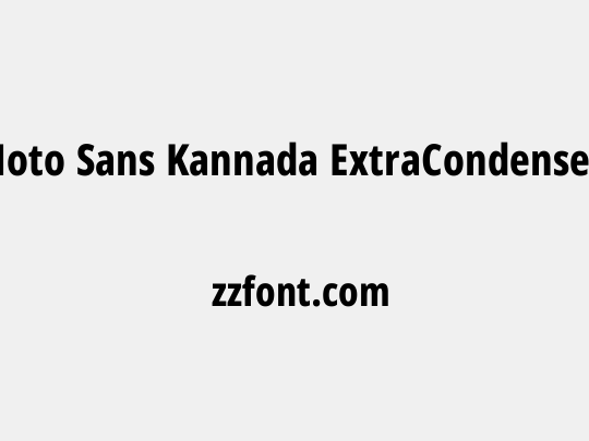 Noto Sans Kannada ExtraCondensed ExtraBold