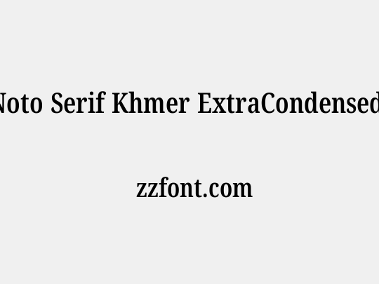 Noto Serif Khmer ExtraCondensed SemiBold