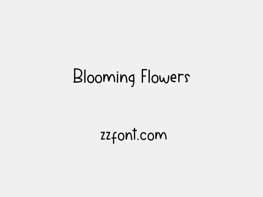 Blooming Flowers