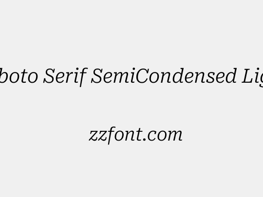 Roboto Serif SemiCondensed Light