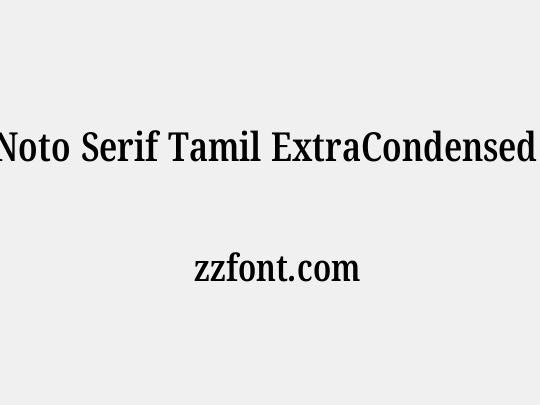 Noto Serif Tamil ExtraCondensed SemiBold