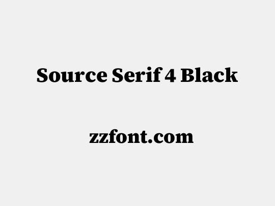 Source Serif 4 Black