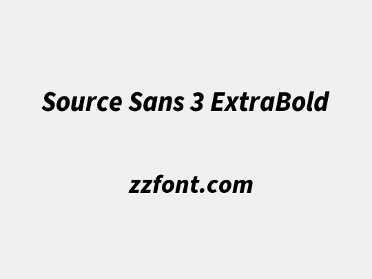 Source Sans 3 ExtraBold