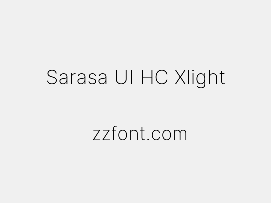 Sarasa UI HC Xlight