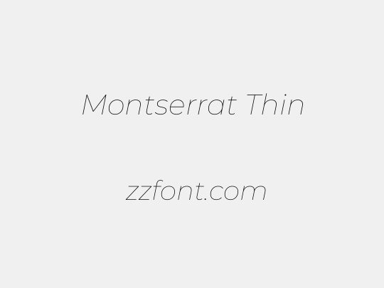 Montserrat Thin