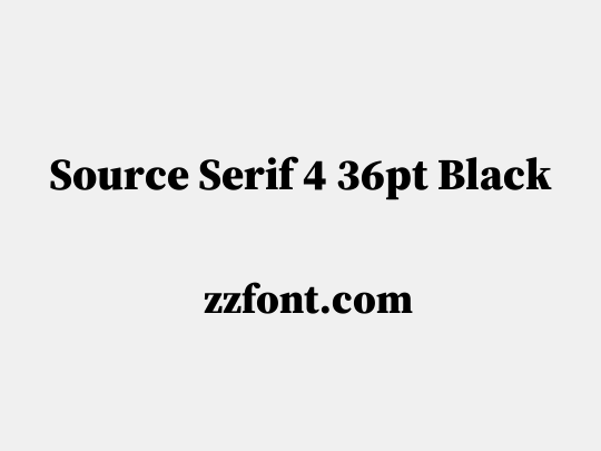 Source Serif 4 36pt Black