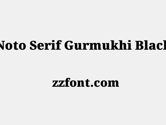 Noto Serif Gurmukhi Black