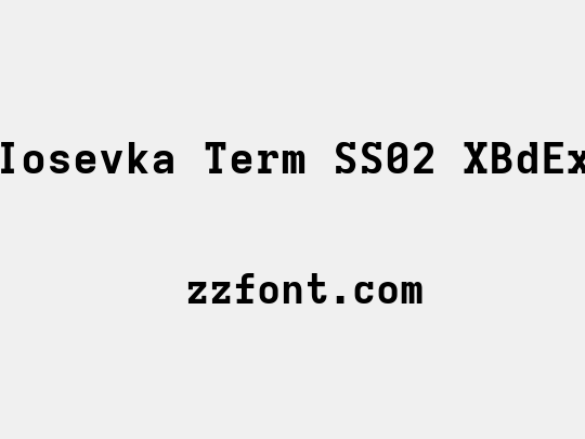 Iosevka Term SS02 XBdEx