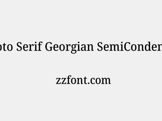 Noto Serif Georgian SemiCondensed Medium