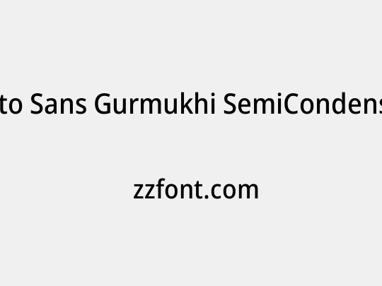 Noto Sans Gurmukhi SemiCondensed Medium