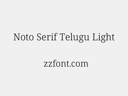 Noto Serif Telugu Light