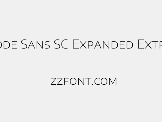 Encode Sans SC Expanded ExtraLight