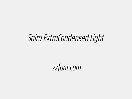 Saira ExtraCondensed Light