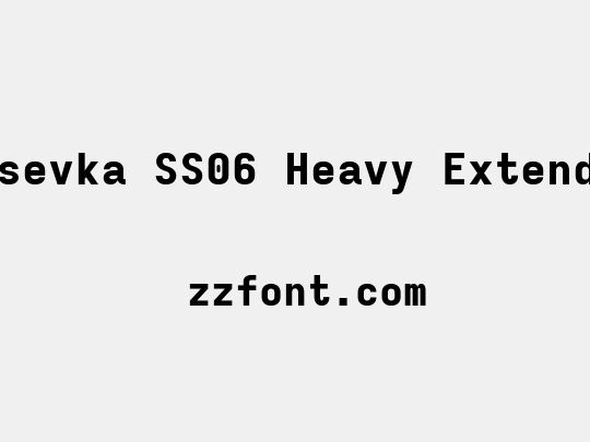 Iosevka SS06 Heavy Extended