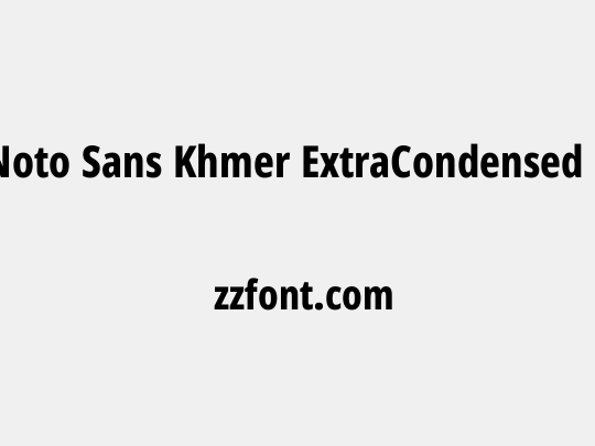 Noto Sans Khmer ExtraCondensed ExtraBold