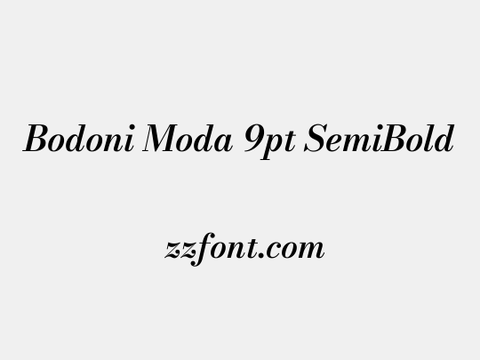 Bodoni Moda 9pt SemiBold